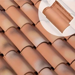 Monier Tuiles Tuile Galléane 10 Terre Cuite Grand Moule Fort Galbe - Aurore