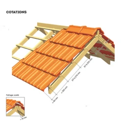Edilians Tuiles Tuile Marseille Poudenx à Emboîtement Grand Moule Faiblement Galbée Rouge -Tuile Soldes Magasin cotation 1