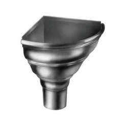 VM Zinc Gouttières Cuvette D'angle Demi-ronde En Zinc