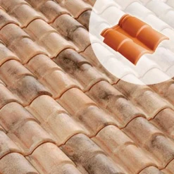 Terreal Tuiles Double Rive + Clip Romane Canal