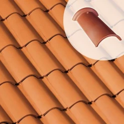 Monier Tuiles Faîtière/arêtier 1/2 Ronde De 50 (AR134)