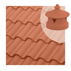 Tuiles Lanterne Universelle Tejas Borja Pour Tuile - Ø 130 Mm - Nature Rouge