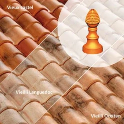 Terreal Tuiles Poinçon Pomme De Pin N°3 491XT