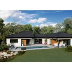 BMI Monier Tuiles Tuile Béton Grand Moule à Aspect Plat - Innotech - Graphite - 42 X 33 Cm -Tuile Soldes Magasin sans titre 1 2