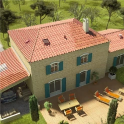 Plaque De Couverture Plaque Ondulée Tuile Canal Eternit Soutuile 230 FR- 1,65M X 0,96M -Tuile Soldes Magasin soutuile