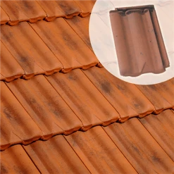 Tuiles Tuile Delta 10 Grand Moule Faiblement Galbée à Relief, à Emboîtement Edilians - Rouge Nuance -Tuile Soldes Magasin tuile 20delta 2010 20rouge 20nuance