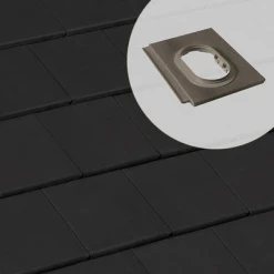 BMI Monier Tuiles Tuile à Douille Béton Pour Système Durovent - Innotech - Graphite - 42 X 33.5 Cm