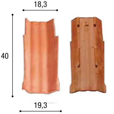 Biobric Tuiles Tuile Canal Terre Cuite Multi'fix Tegula 40 - Rouge 2 Biobric Tuiles Tuile Canal Terre Cuite Multi'fix Tegula 40 - Rouge - Image 2